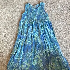 Blue Ginger Authentic Hawaiian maxi Tropical Kids Dress